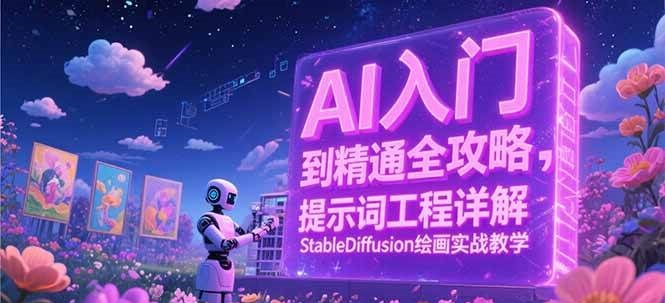AI入门到精通全攻略，提示词工程详解，StableDiffusion绘画实战教学-玖哥网创