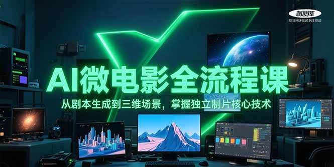 （15195期）AI微电影全流程课，从剧本生成到三维场景，掌握独立制片核心技术-玖哥网创