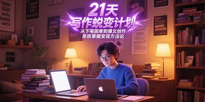 （15204期）21天写作蜕变计划，从下笔困难到爆文创作，系统掌握变现方法论-玖哥网创