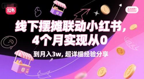 线下摆摊联动小红书，4 个月实现从 0 到月入3w，超详细经验分享-玖哥网创