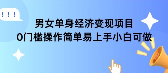 女单身经济项目变现周期长可复购率高日入1k+-玖哥网创