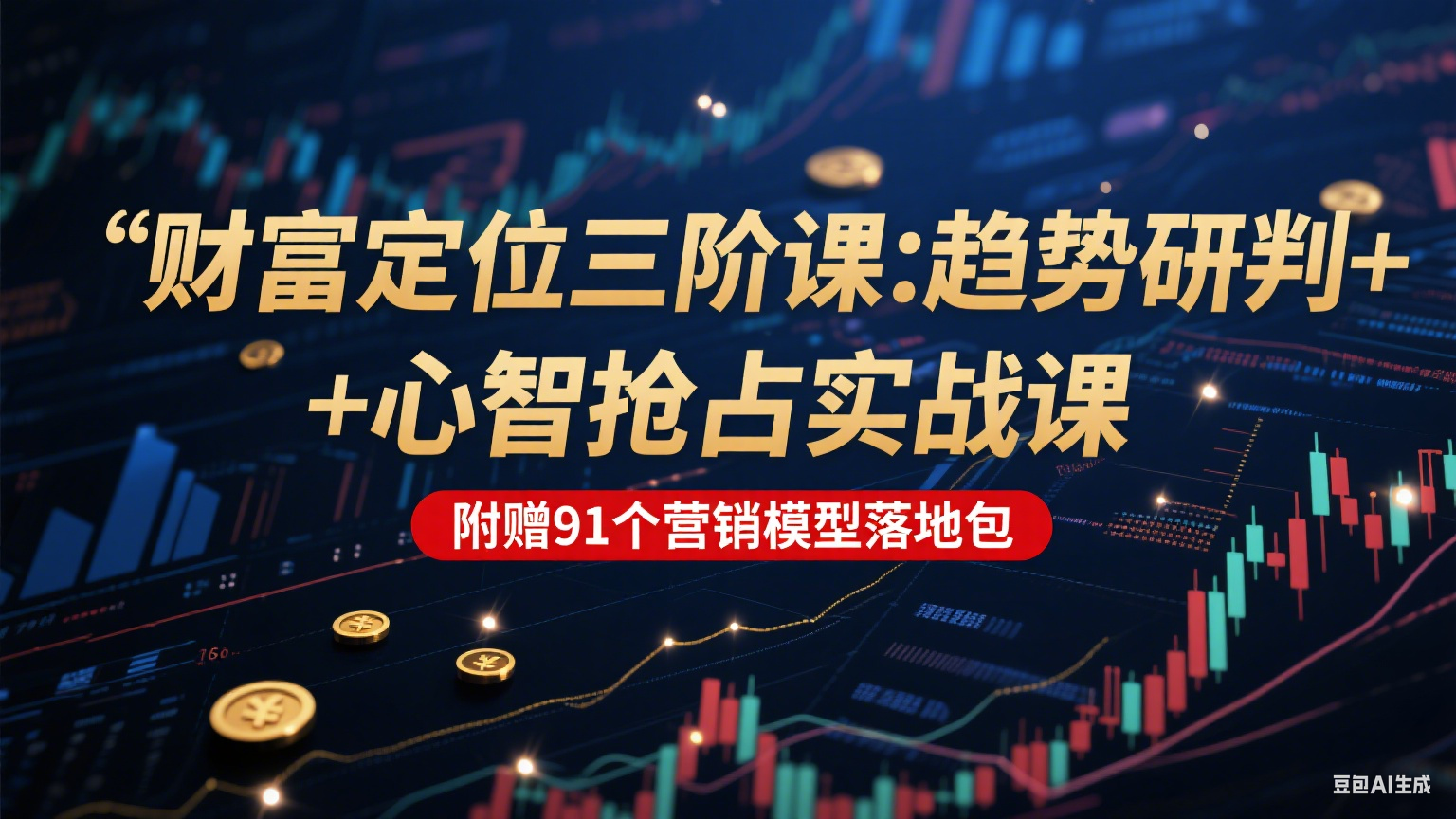 财富定位三阶：趋势研判 + 心智抢占实战课，附赠91个营销模型落地包-玖哥网创