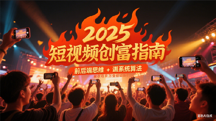 2025短视频创富指南，前后端思维 + 系统算法，教你月入过万变现路径-玖哥网创