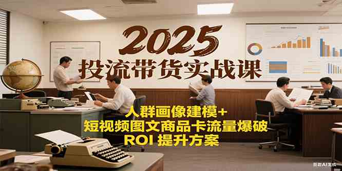 2025投流带货实战课：人群画像建模+短视频图文商品卡流量爆破ROI提升方案-玖哥网创