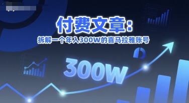 付费文章：拆解一个年入300W的喜马拉雅账号-玖哥网创