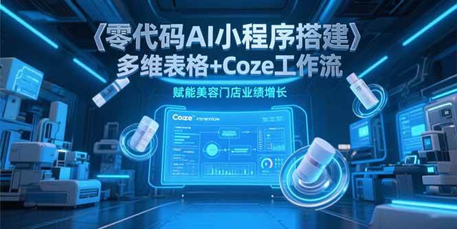 （15239期）零代码AI小程序搭建，多维表格+Coze工作流，赋能美容门店业绩增长-玖哥网创