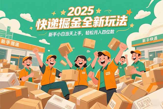 （15244期）2025快递掘金全新玩法，新手小白当天上手，轻松月入四位数！-玖哥网创