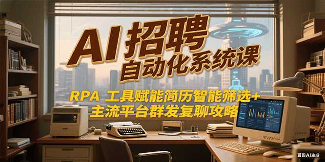 AI招聘自动化系统课，RPA工具赋能简历智能筛选+主流平台群发复聊全攻略-玖哥网创