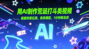 用AI制作荒诞打斗类视频，吸睛效果拉满，条条爆款，1分钟教会你-玖哥网创