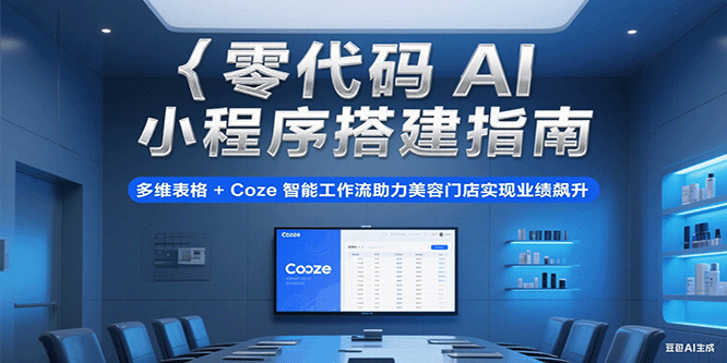 零代码AI小程序搭建指南，多维表格+Coze智能工作流助力美容门店实现业绩飙升-玖哥网创