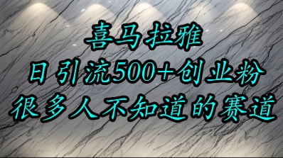 喜马拉雅，小而精的流量赛道，日进500+精准创业粉-玖哥网创